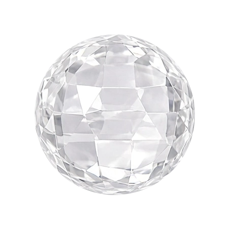 Clear quartz · faceted bead