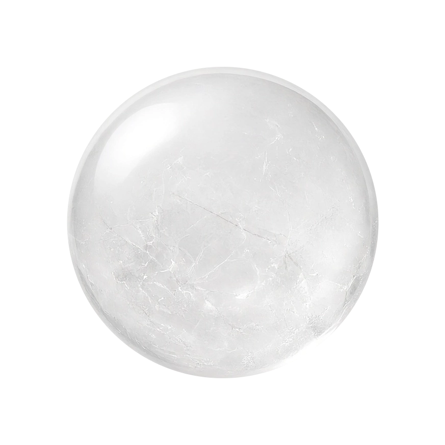 Clear quartz · round bead