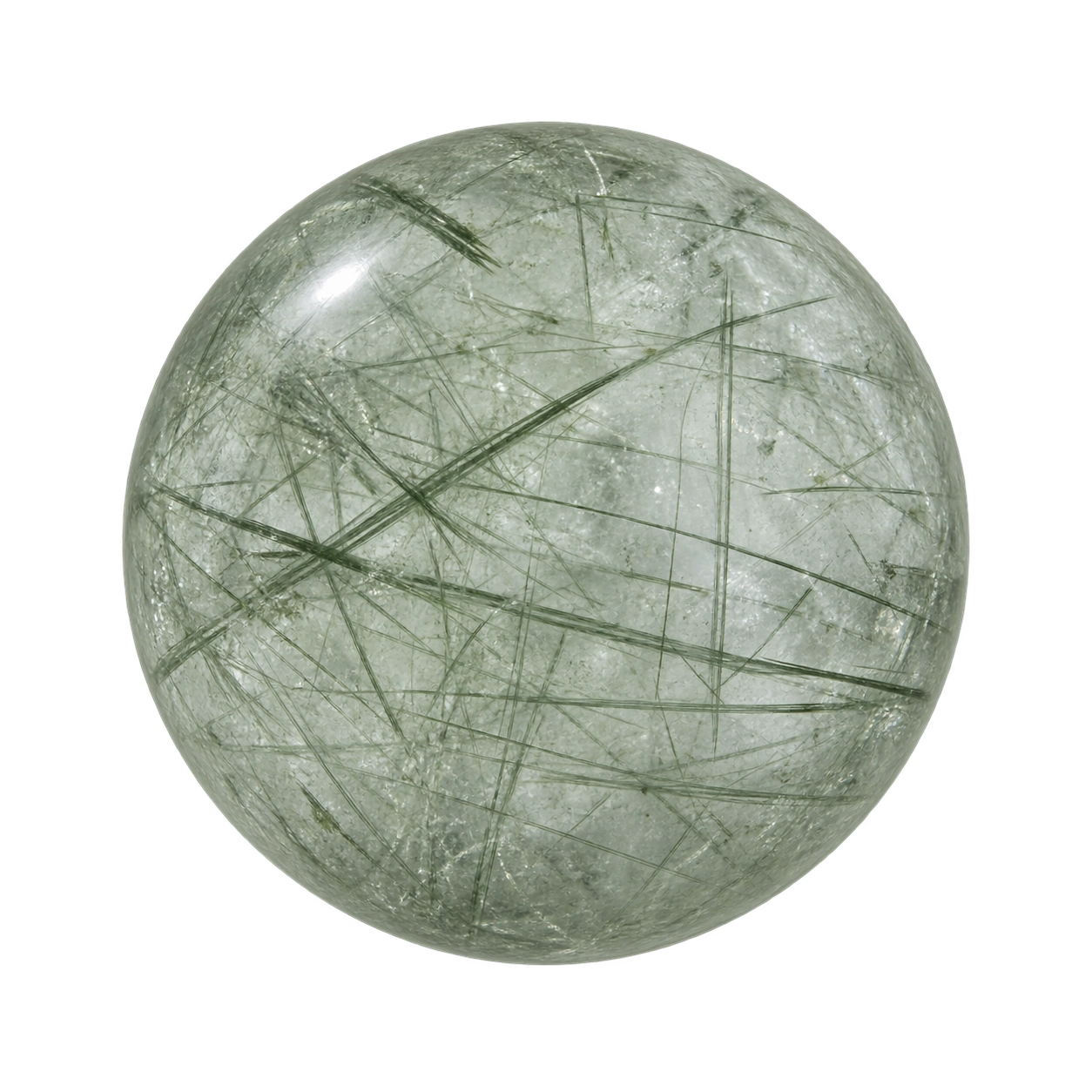 Green rutilated quartz